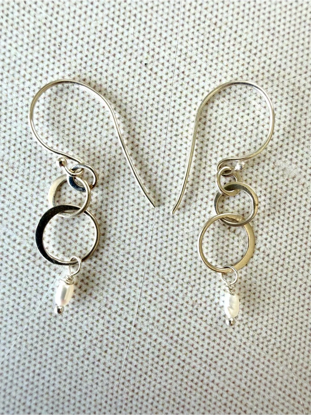 Silver Rings Pearl Drop Earrings - Women Jewelry